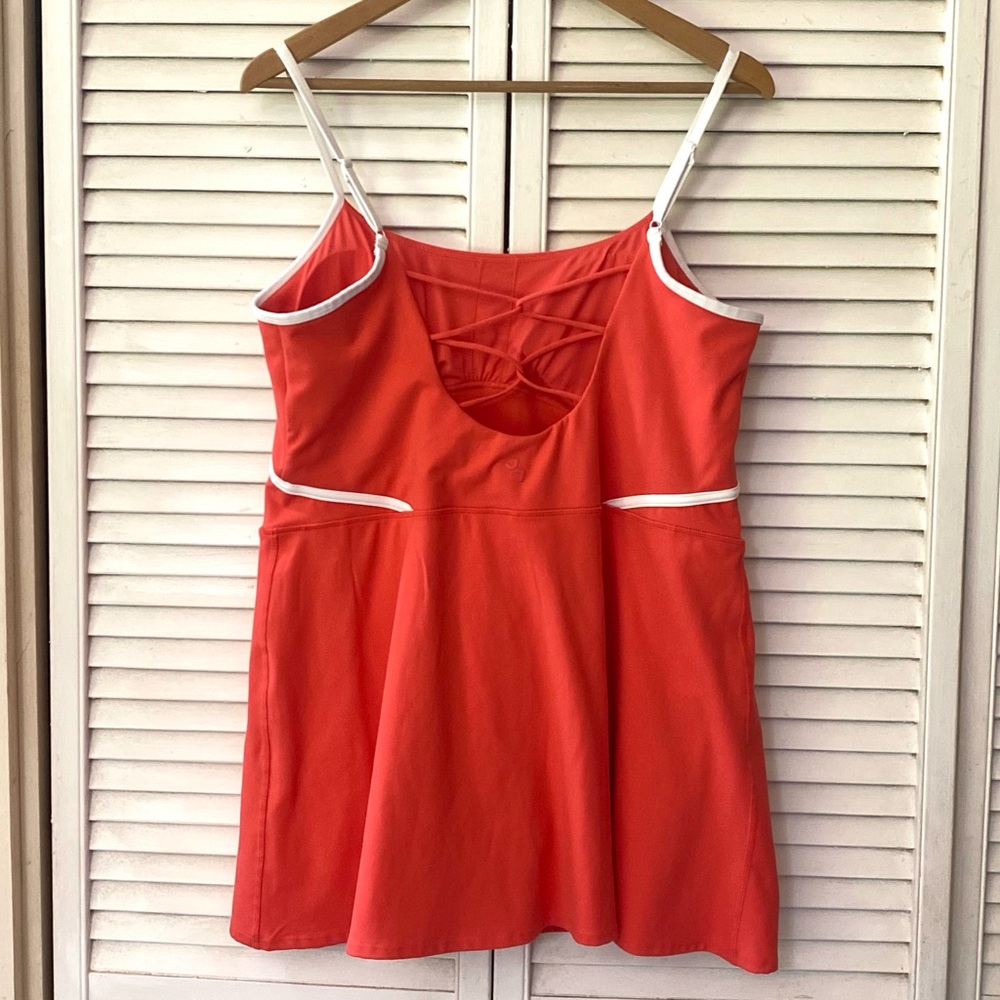 JoyLab Tennis Dress Womens Plus Size XXL Coral Red Attached Shorts Ball Pockets - Picture 3 of 11